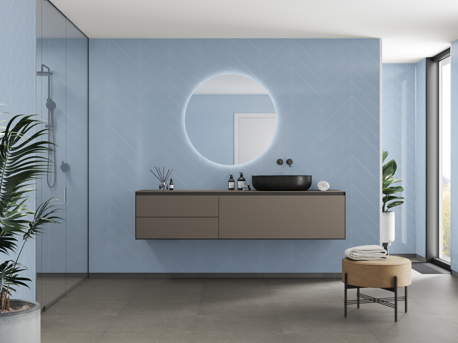 5203_FrozenBlue_M78_Bathroom_web_1 Badkamer met Frozen Blue visgraat tegels