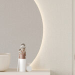 Een close up foto van de Fibo wandpanelen van de collectie Salted Stone zonder voeglijn