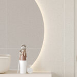 Een close up foto van een Fibo wandpaneel van de collectie Salted Stone 60 x 80 cm